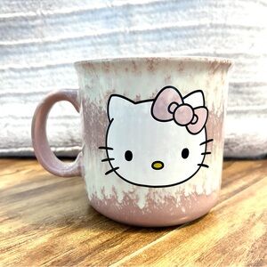 NWT Hello Kitty coffee mug white pink tie dye cup official Sanrio merch cute
